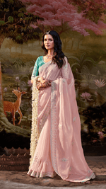 ORGANZA TISSUE SILK SAREE - Kimora.in