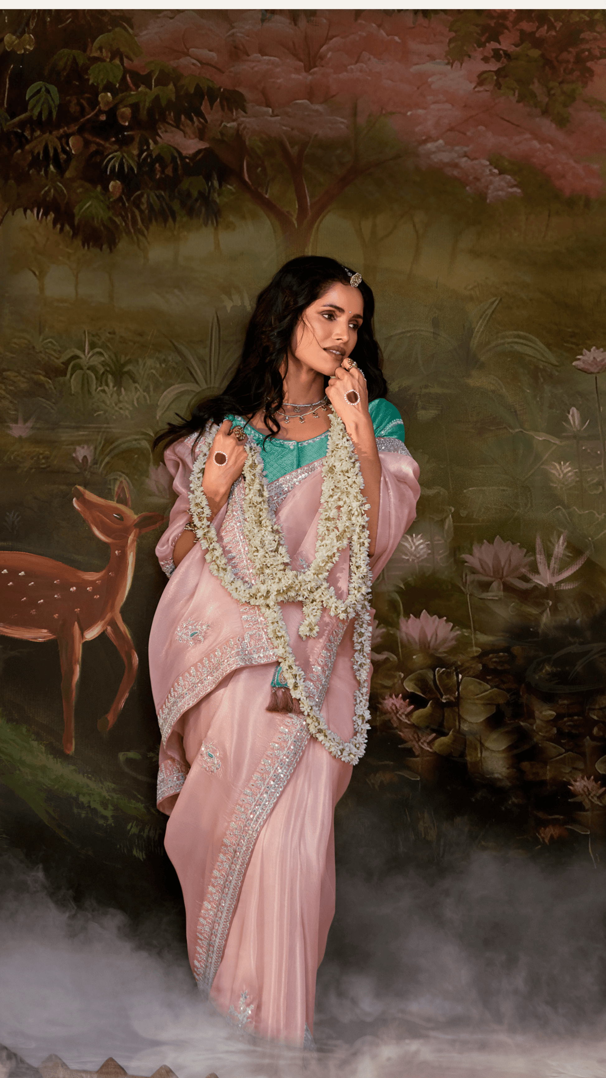 ORGANZA TISSUE SILK SAREE - Kimora.in
