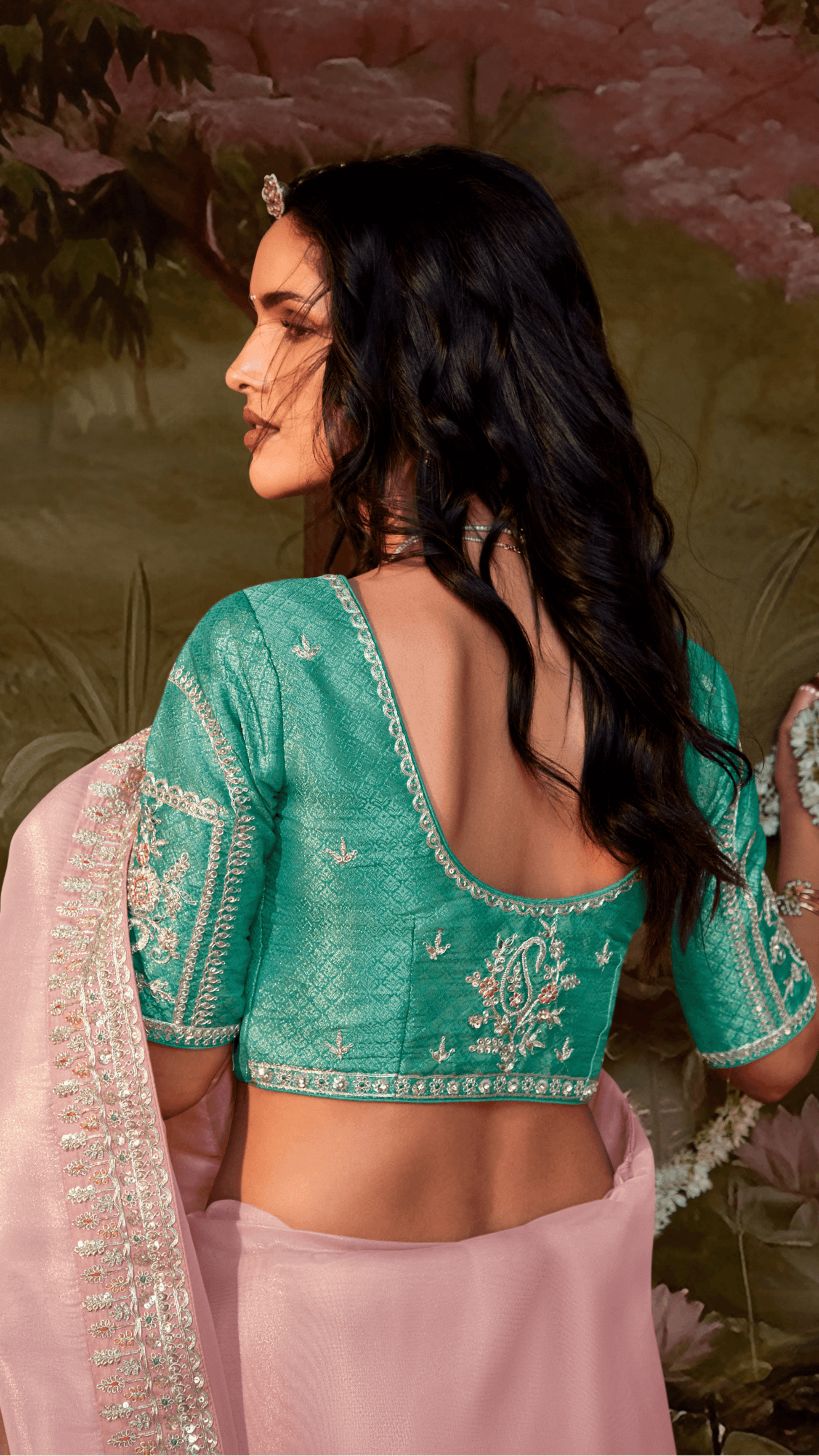 ORGANZA TISSUE SILK SAREE - Kimora.in