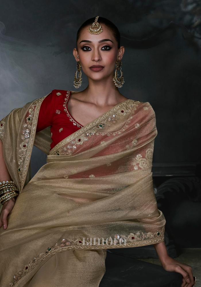 Meher Gold Tissue Silk Saree
