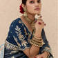 Shaded Blue Tussar Silk Saree
