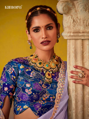 Charvi tissue Saree In lilac