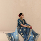 Shaded Blue Tussar Silk Saree