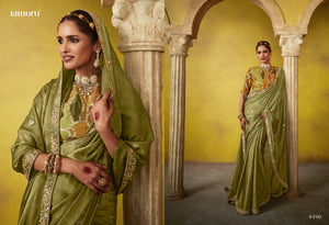 Graceful Olive Green: A Saree of Heritage and Elegance