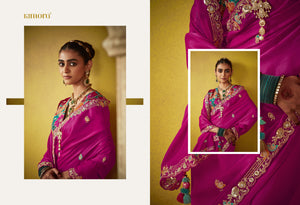 Regal Magenta Elegance: A Timeless Saree of Opulence