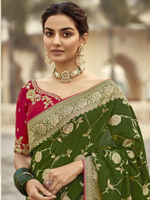 REGAL GREEN SILK SAREE – A TIMELESS CLASSIC