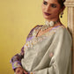 Elegant Silver Saree with Ornate Embroidered Blouse