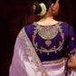 The Lavender Haze Banarasi Saree with Royal Purple Blouse