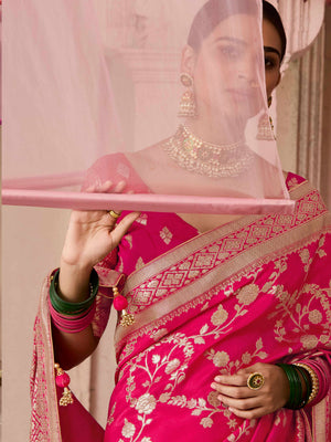 RED DOLA SILK SAREE