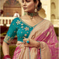 PINK BANARASI SILK SAREE WITH GOLD ZARI WEAVING