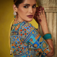 Regal Blue Saree with Intricately Embroidered Blouse