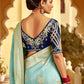 SKY BLUE BANARASI SILK SAREE WITH ZARI WEAVING