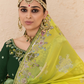 Shaded Green & Yellow Tussar Silk Saree