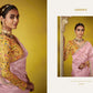 Graceful Pink Saree with Intricate Floral Embroidered Blouse