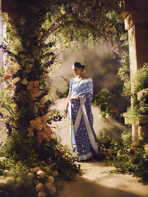 The Cerulean Symphony: A Sky Blue Dream with Silver Splendor