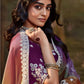 Multicolor Pure Tissue Silk Saree with Embroidered Designer Blouse