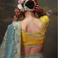 ICE BLUE DESIGNER ORGANZA SILK SAREE