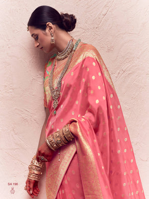 Magenta Pink Pure Crepe Silk Saree