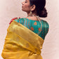 Yellow Premium Crepe Silk Saree with Golden Zari – Perfect for Haldi & Festive Occasions