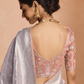 Lavender Kanjivaram Silk Saree with Blush Pink Embroidered Blouse – Perfect for Weddings & Festive Wear
