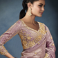 Peach Tissue Silk Saree