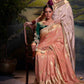 ROSE PINK PURE DOLA SILK FLORAL SAREE