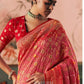 Sindhuri Khaddi Georgette Bandhej Saree In Red