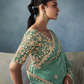 Sea Green Tissue Embroidered Fancy Heavy Border Saree