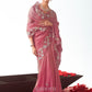 Nazakat Primium Organza Saree In Pink