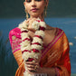 Mrinalini Weaving Handcrafted Saree In Orange