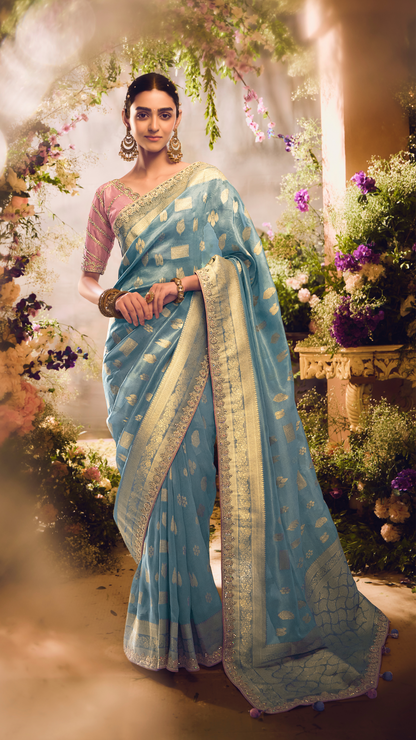 The Azure Blossom: A Dance of Sky and Petal