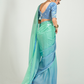 Sky Blue Shade Organza Saree