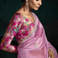 PINK DESIGNER ORGANZA SAREE – A BLUSH OF ELEGANCE - Kimora.in