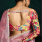 PINK DESIGNER ORGANZA SAREE  – A BLUSH OF ELEGANCE