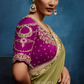 Haritangi Gadwal Tissue Saree Olive Green