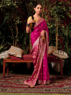 Pink Silk Saree – By Kimora