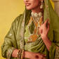 GRACEFUL OLIVE GREEN: A SAREE OF HERITAGE AND ELEGANCE - Kimora.in