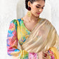 Prism Glow Soft Tissue silk Saree In Ombre Yellow