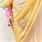Prism Glow Soft Tissue silk Saree In Ombre Yellow