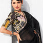 Black Fancy Silk Saree With Embroidery Border and Designer Blouse