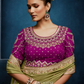 Haritangi Gadwal Tissue Saree Olive Green