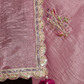 PINK DESIGNER ORGANZA SAREE  – A BLUSH OF ELEGANCE