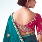 Teal Silk Saree Partywear Saree