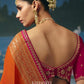 Mrinalini Weaving Handcrafted Saree In Orange