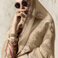 Mayurika Organza Silk Saree Off-White Gold