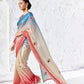 Triveni Coral Tri-Tone Soft Tissue Silk Saree