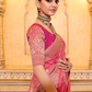 Rosika Silk Banarasi Saree In Pink