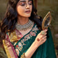 Forest Green Tissue Silk Saree with Embroidered Designer Blouse