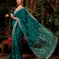 Teal Green Silk Saree By Kimora