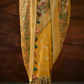 Yellow Banarasi Silk Saree with Colorful Floral Weaving